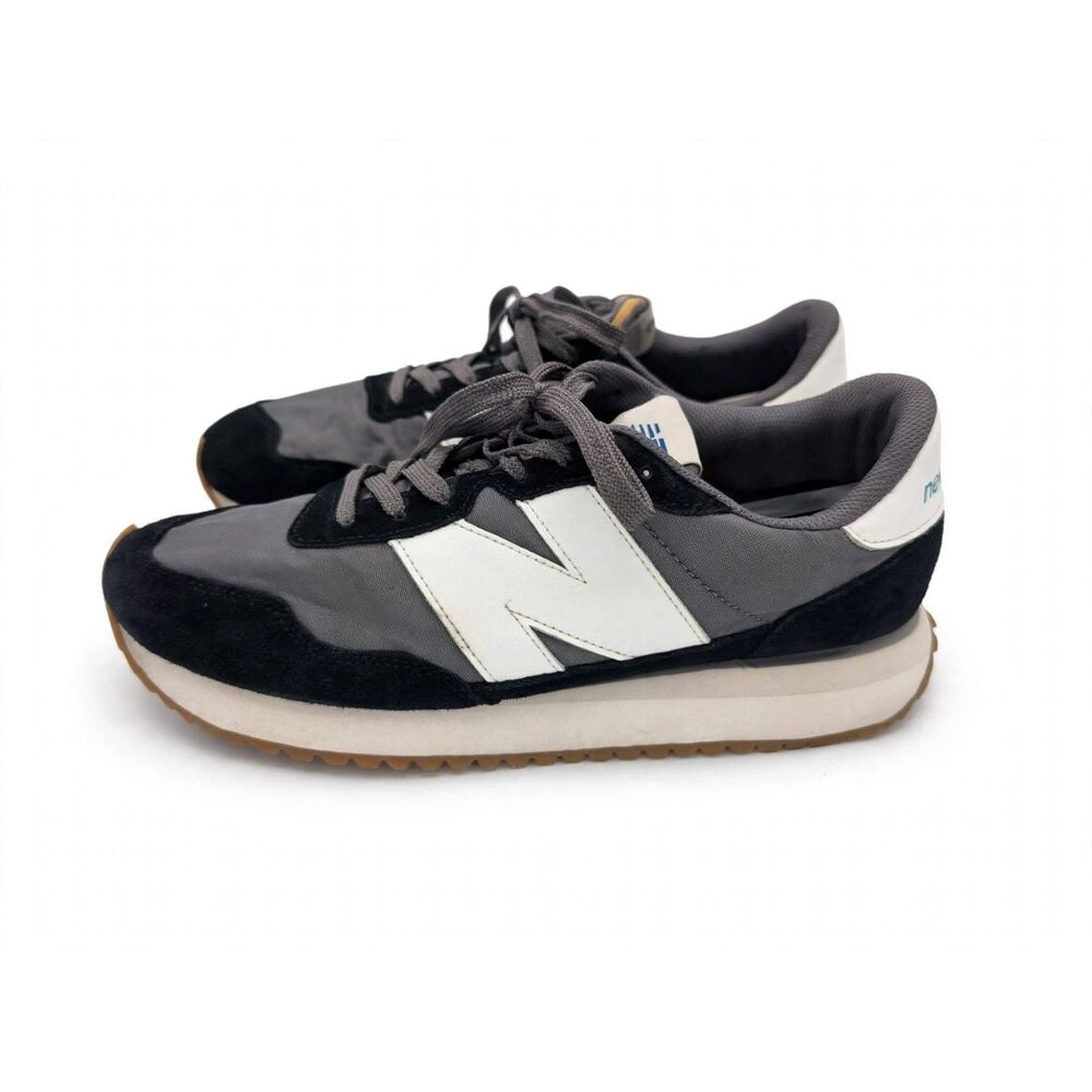 New Balance 237 Mens 12 Black Grey White MS237RC Retro Runner Good Condition